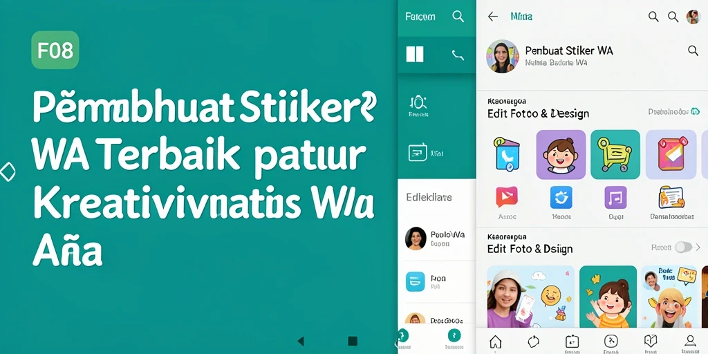 Antarmuka F08 yang intuitif untuk membuat stiker WhatsApp.