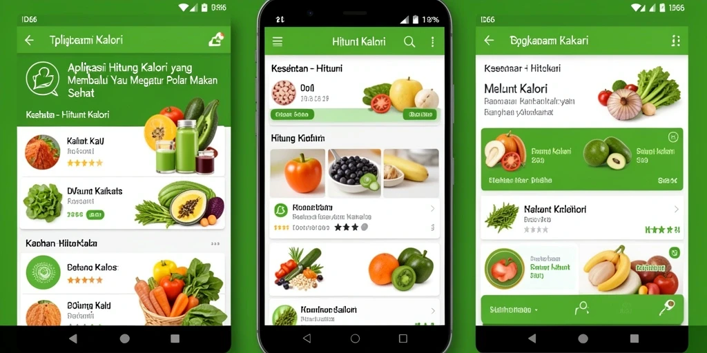 Tampilan antarmuka aplikasi Hitung Kalori ID66 yang user-friendly.