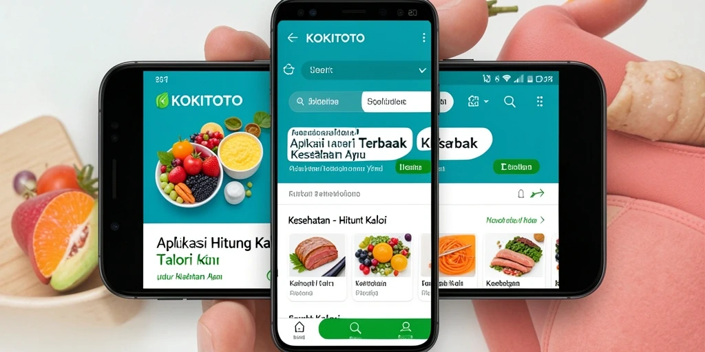Antarmuka KOKITOTO menampilkan kemudahan dalam menghitung kalori harian.