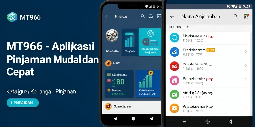 Antarmuka aplikasi MT966 yang sederhana dan efisien untuk pinjaman.