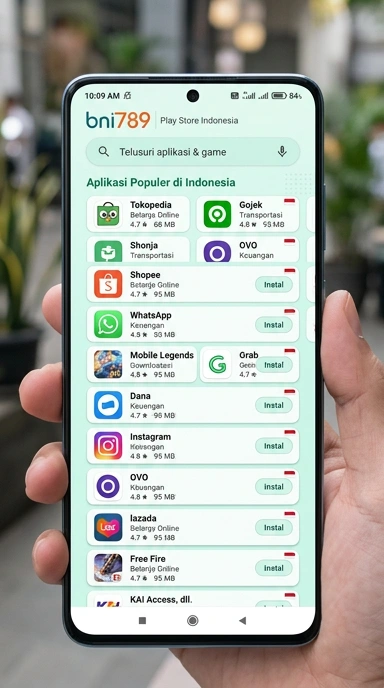 Tampilan katalog aplikasi bni789