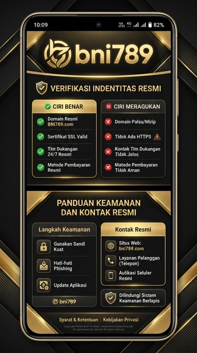 Tampilan kanal resmi bni789