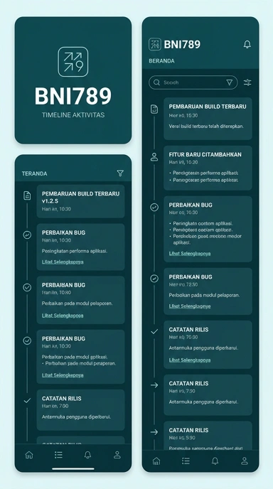 Tampilan riwayat versi bni789